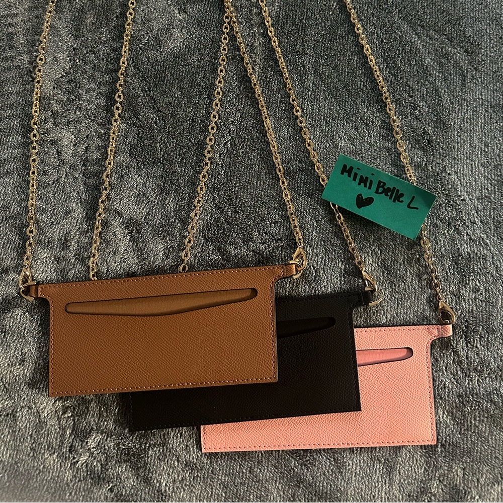 Unbranded Brown Wallet On Chain (WOC) Insert w/Gold Colored Chain Conversion Kit